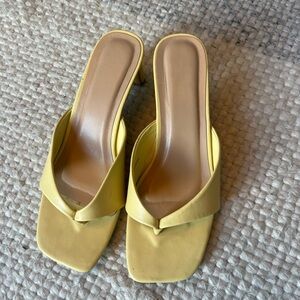 A New Day Yellow Heeled Sandals